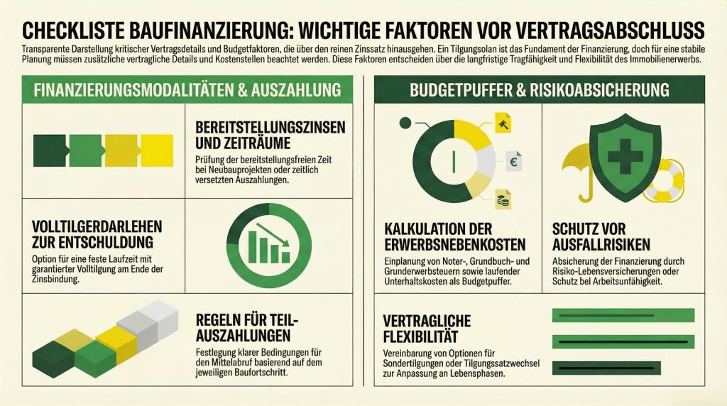Warum ist ein detaillierter Tilgungsplan das wichtigste Werkzeug für Bauherren? 2 Checkliste Baufinanzierung