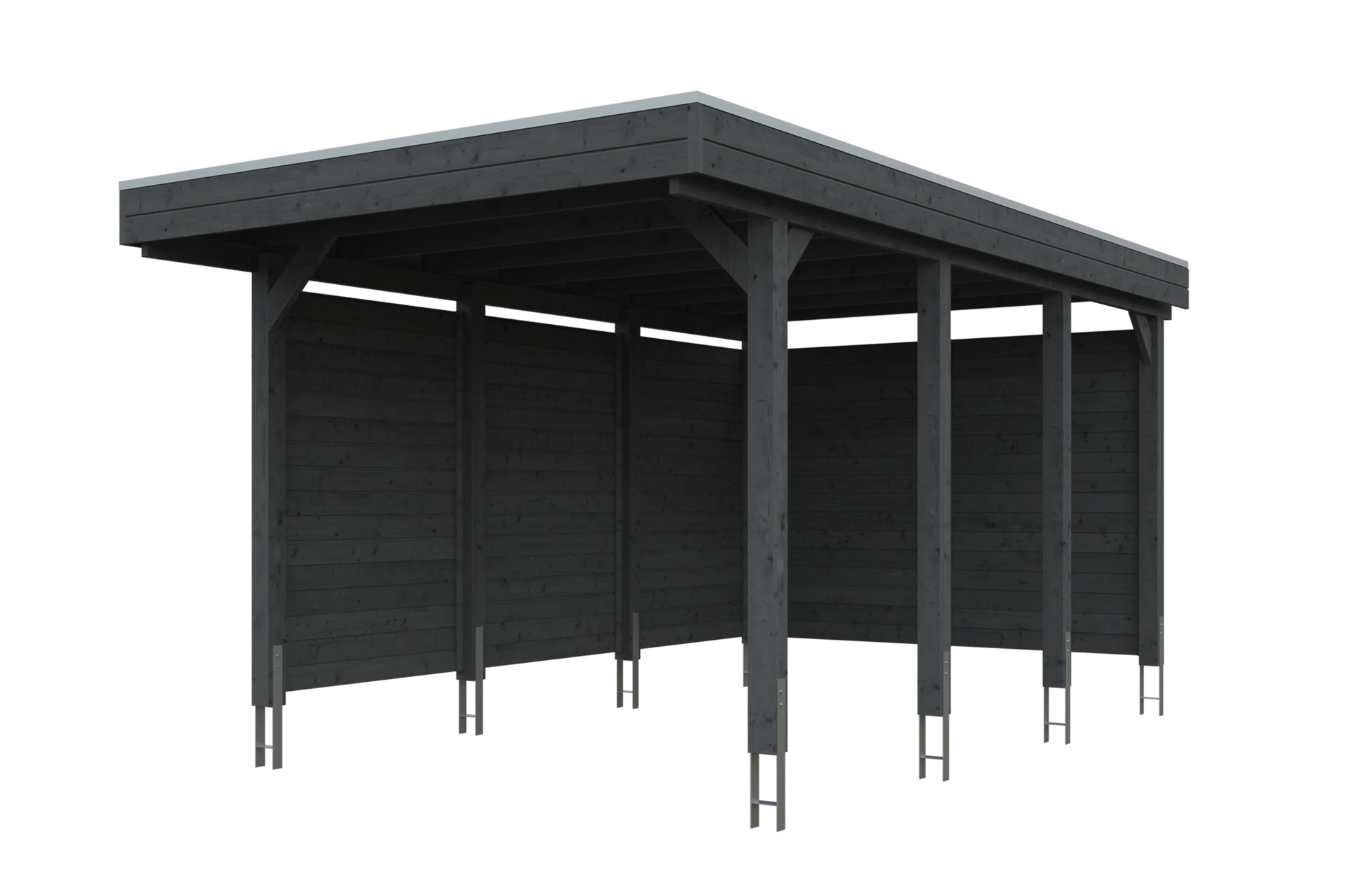 Carport Friesland Set m. Rück- und Seitenwand bei leitermann.de günstig kaufen Carport Friesland Set m. Rück- und Seitenwand