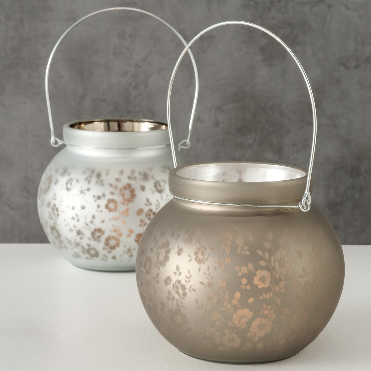 Windlicht Herta, Dekor 2-fach sortiert bei leitermann.de günstig kaufen Windlicht Herta, Dekor 2-fach sortiert