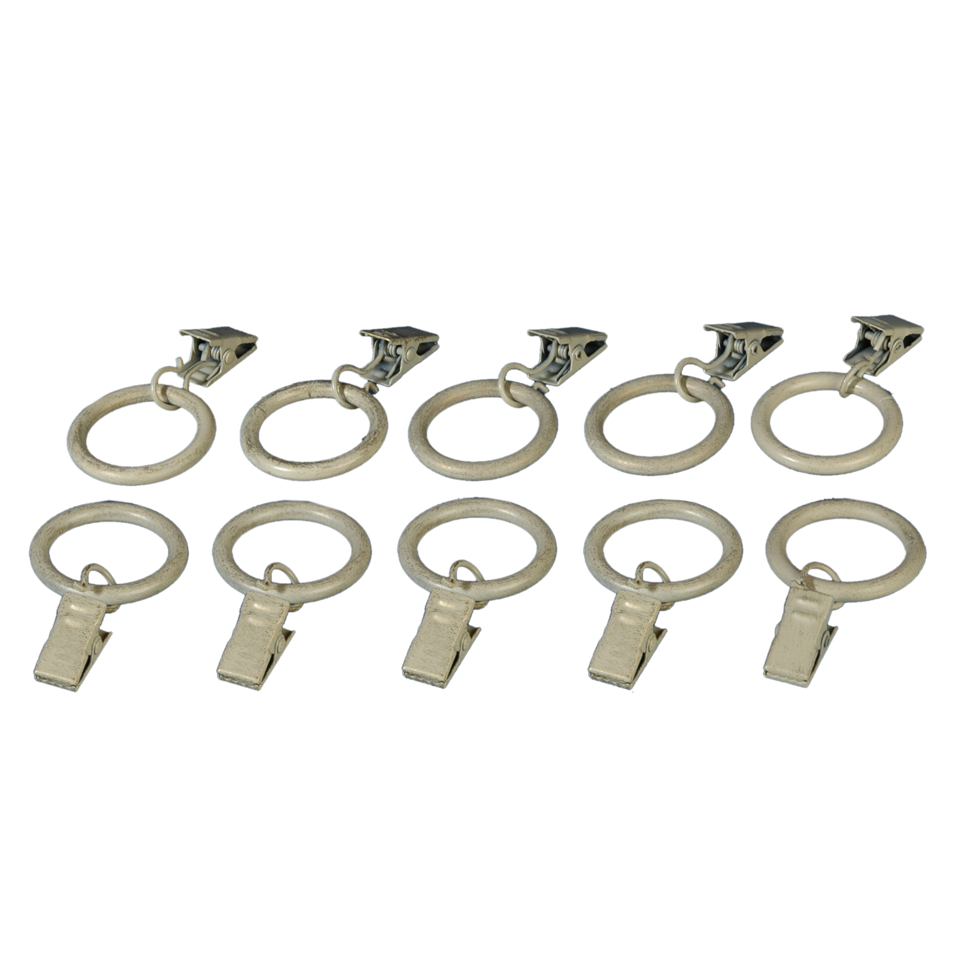 Gardinenringe für Gardinenstangen mit Klammer Landhaus ø 16 mm