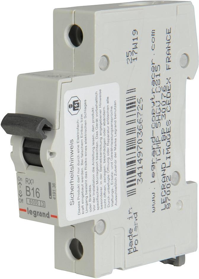 Leitungsschutz-Schalter 1p B 16A 6kA