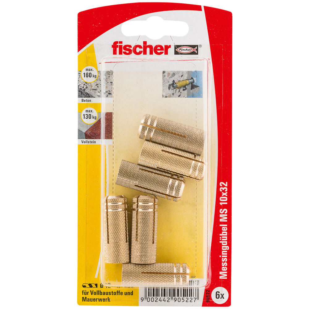 Messingdübel MS für Küchenbauer 6 Stück