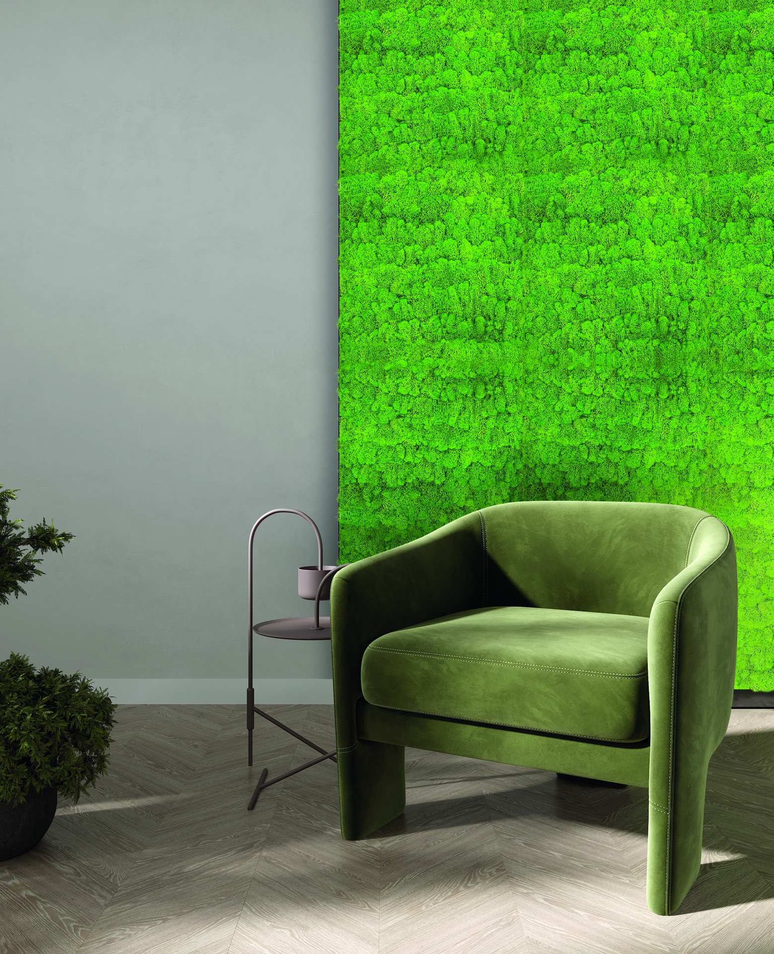 Wandpaneel Modular Wall Echtmoos