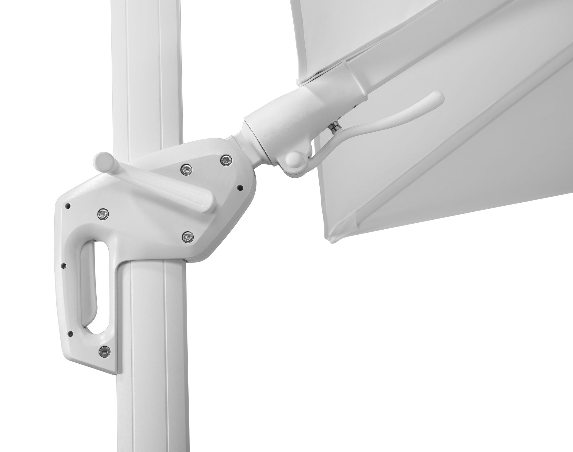 Ampelschirm Rhodos Twist Bianco 300x300/8cm