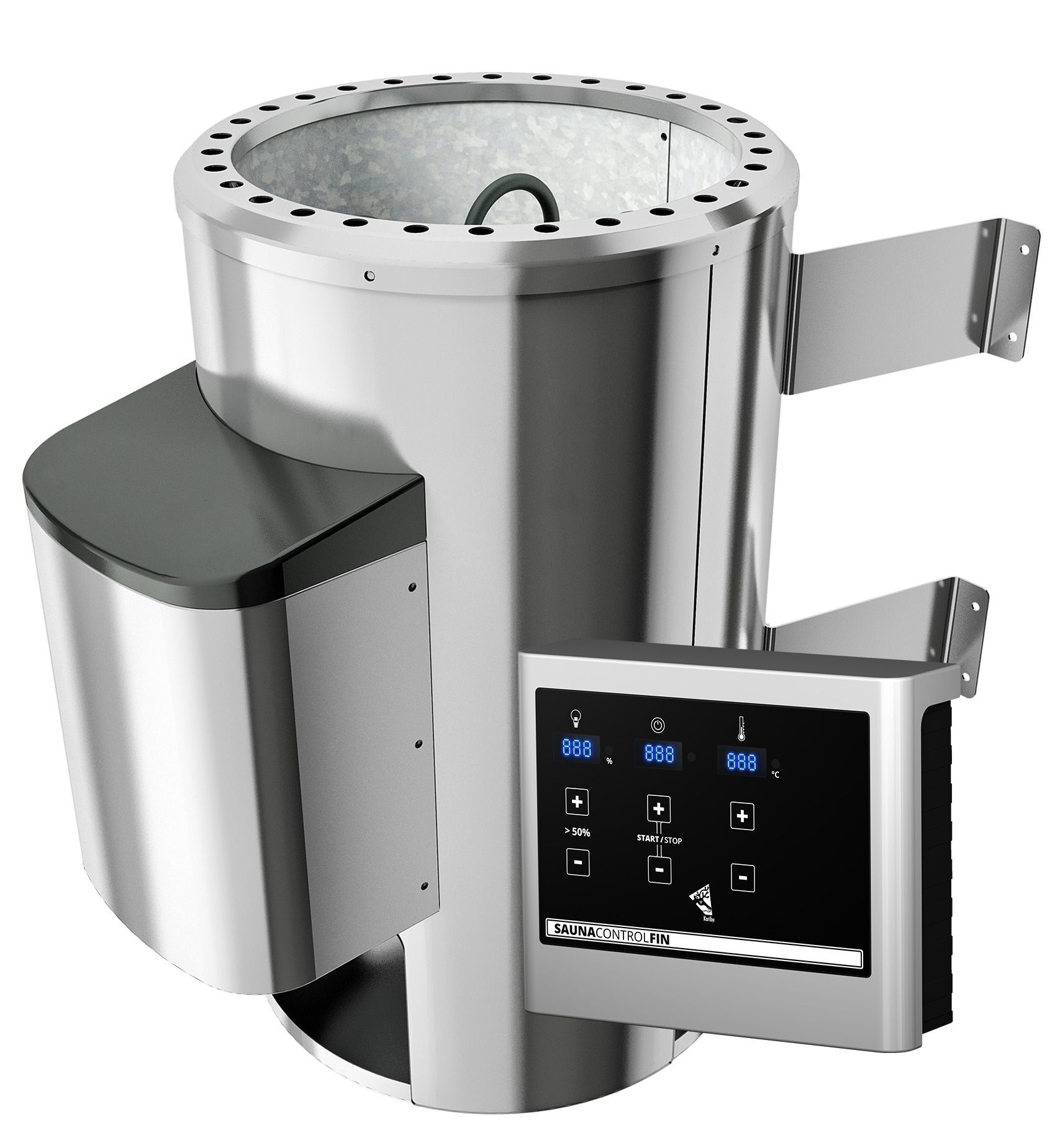 Plug&Play Saunaofen mit Steinen und externen Steuerung Easy