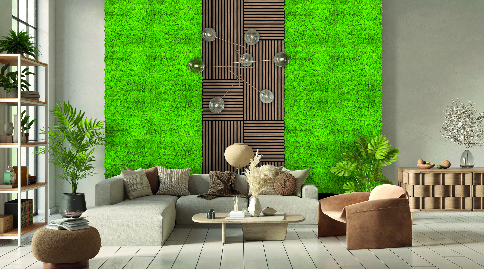 Wandpaneel Modular Wall Echtmoos