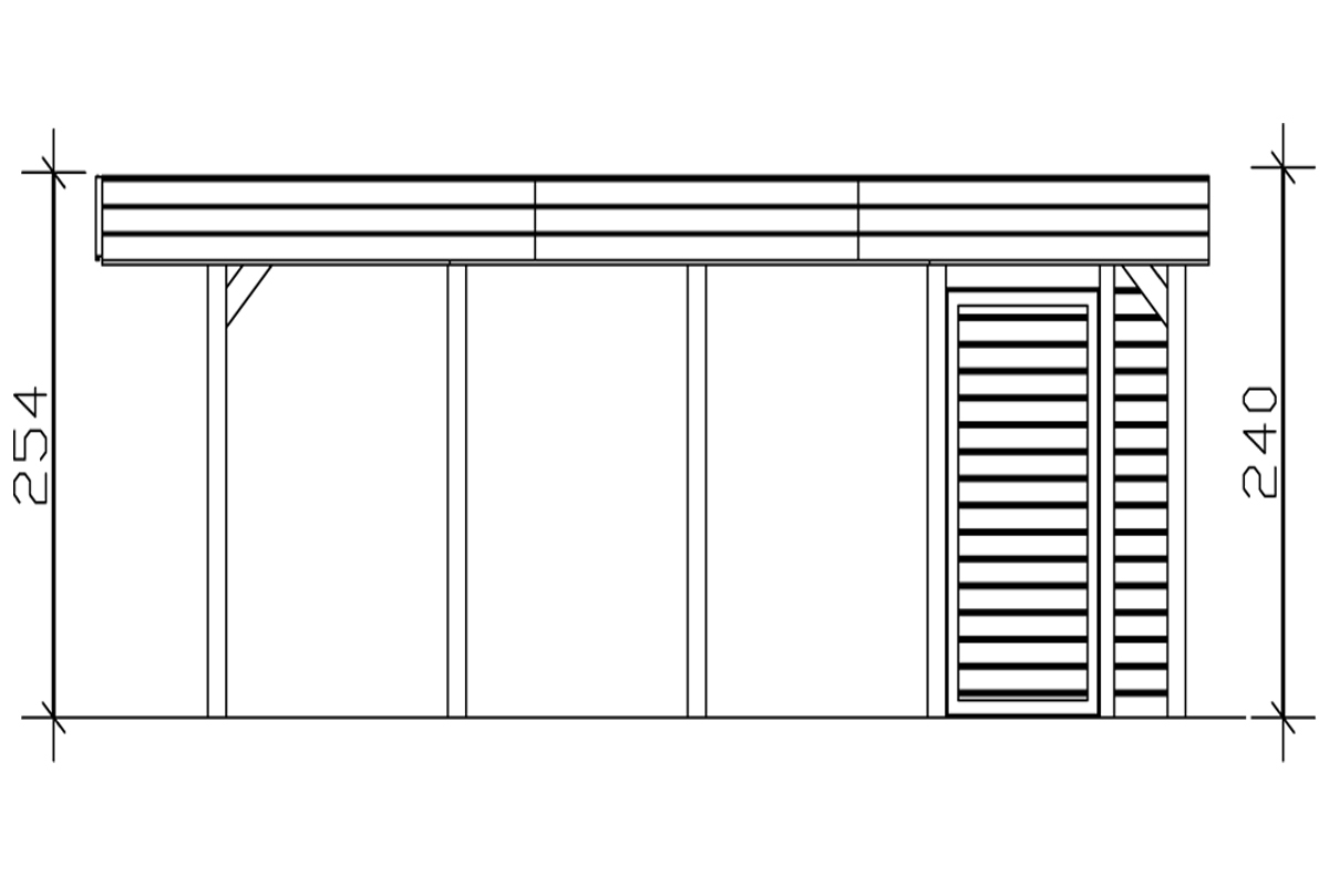 Carport Friesland Set m. Abstellraum bei leitermann.de günstig kaufen Carport Friesland Set m. Abstellraum