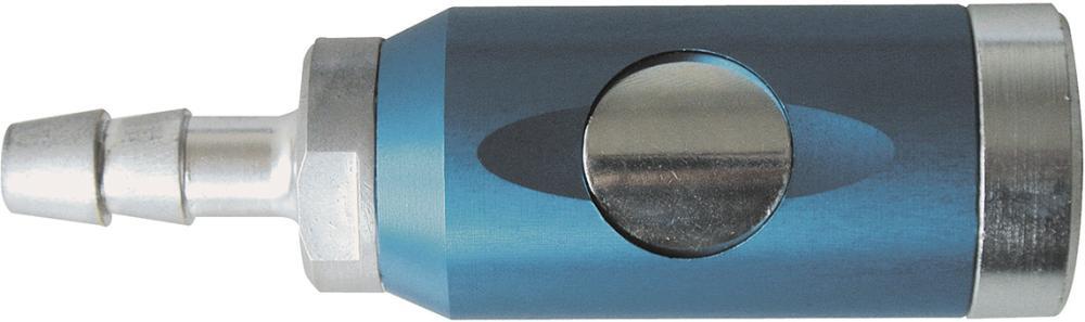 Sicherheitskupplung mit Druckknopf drehbar, blau,NW 7,4mm Tülle