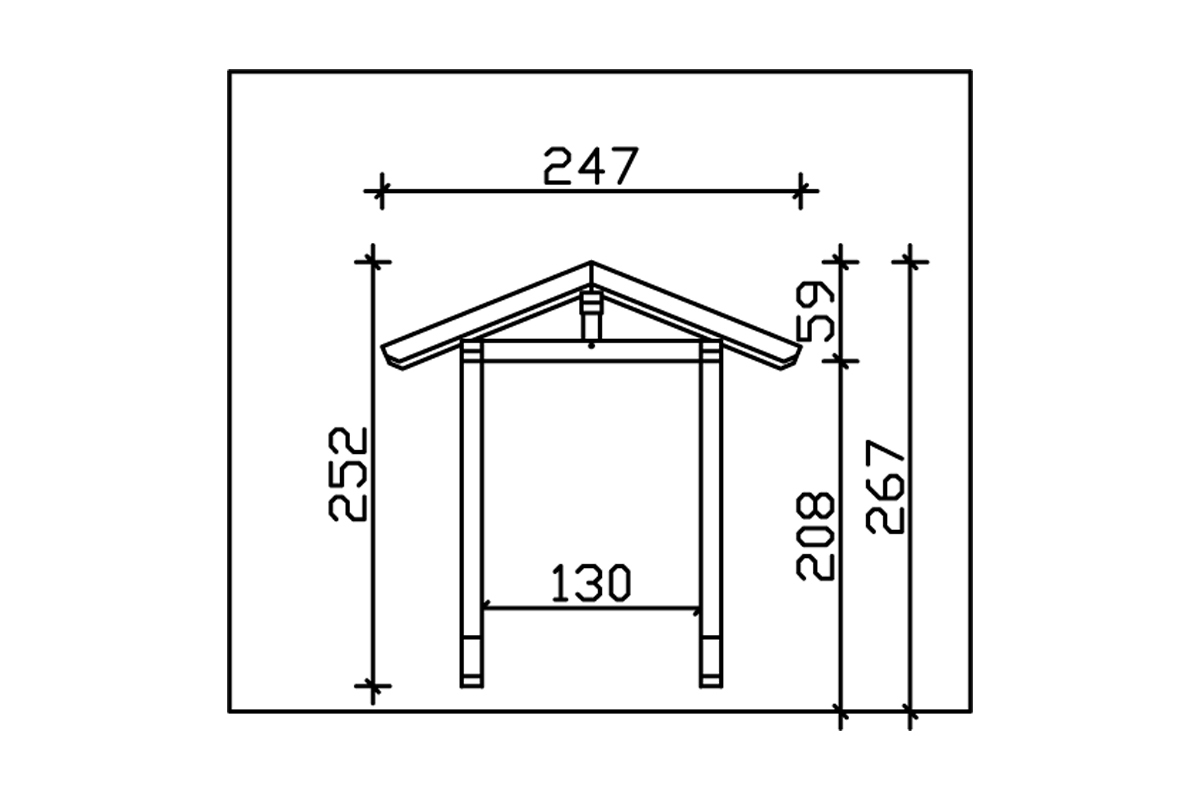 Vordach Siegen 2 Satteldach