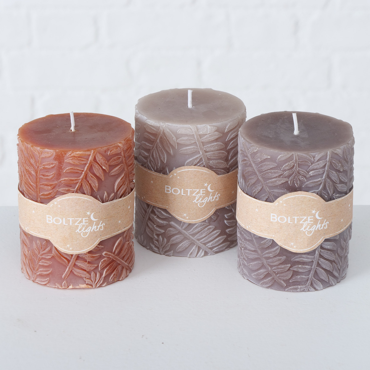 Stumpenkerze Theodora 3-fach sortiert bei leitermann.de günstig kaufen Stumpenkerze Theodora 3-fach sortiert