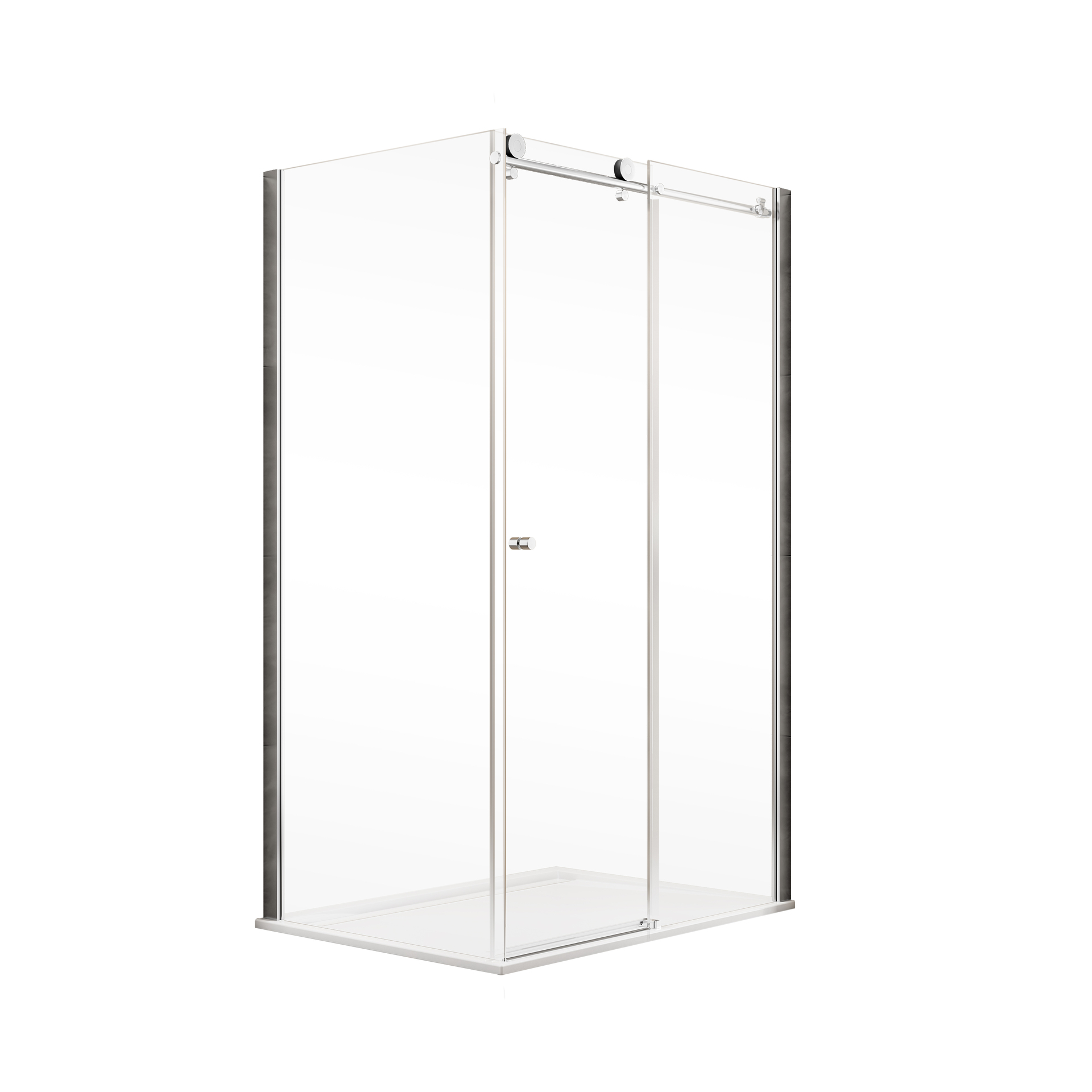 ExpressPlus MasterClass Eckdusche mit Seitenwand + Duschwanne, 90x120x200cm