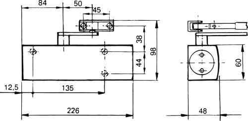 Geze-Türschließer TS 2000 V silberfarbig ohne Gestänge bei leitermann.de günstig kaufen Geze-Türschließer TS 2000 V silberfarbig ohne Gestänge