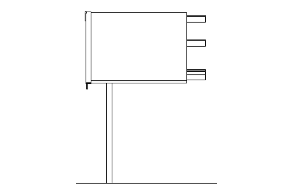Vordach Bern 212 x 420cm natur