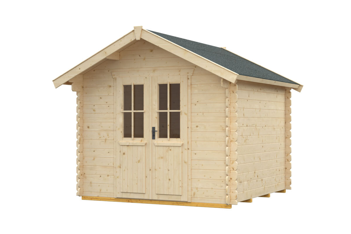 Gartenhaus Palma , mit Vordach natur