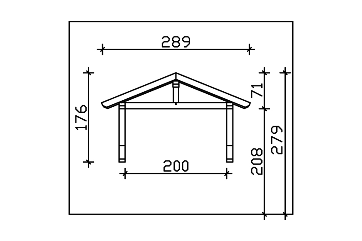 Vordach Stralsund 1 Satteldach bei leitermann.de günstig kaufen Vordach Stralsund 1 Satteldach