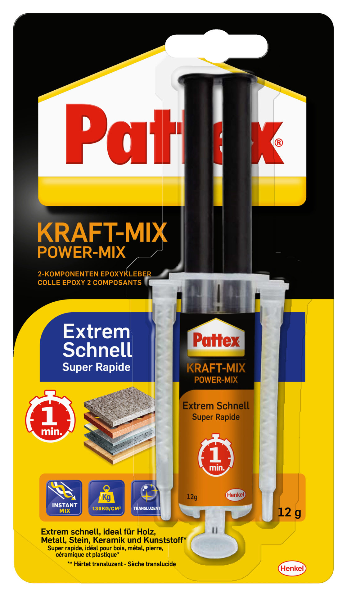 Kraft-Mix Extrem Schnell gelblich transparent 12 g