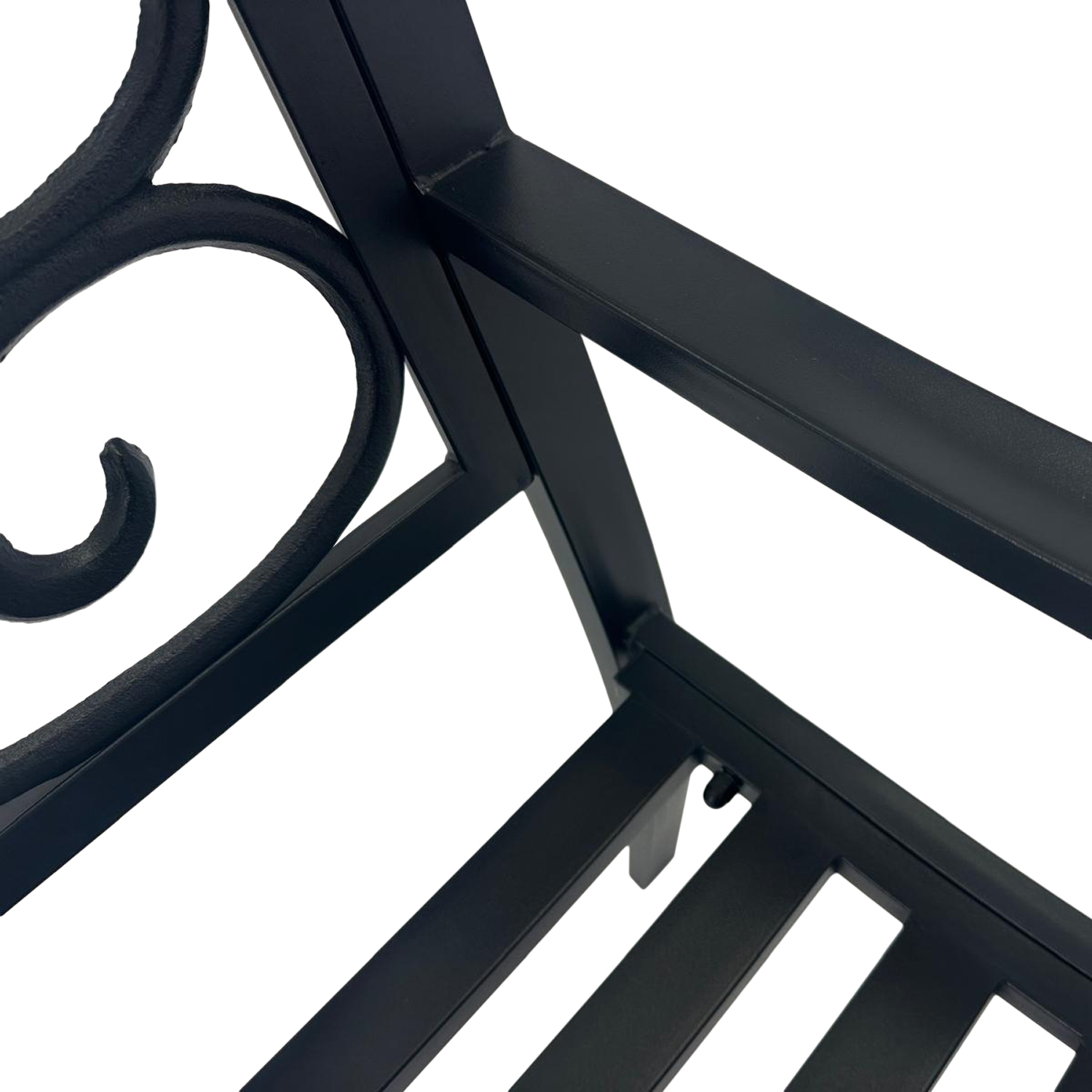 Gartenbank 2-sitzer Stahl, Rückenteil Gusseisen, schwarz bei leitermann.de günstig kaufen Gartenbank 2-sitzer Stahl, Rückenteil Gusseisen, schwarz