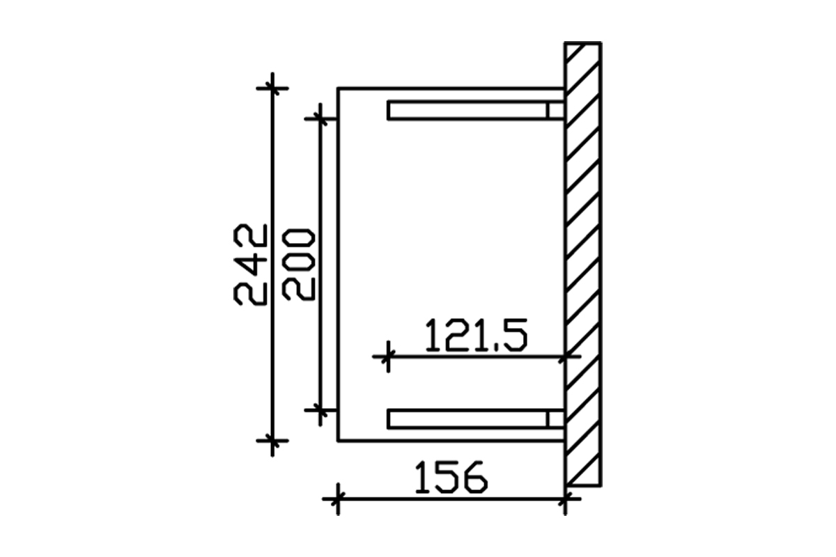 Vordach Paderborn 1 Pultdach bei leitermann.de günstig kaufen Vordach Paderborn 1 Pultdach