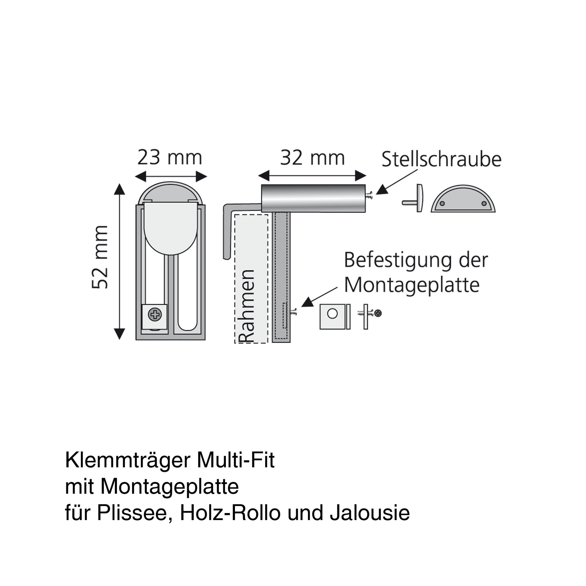Klemmträger Multi-Fit