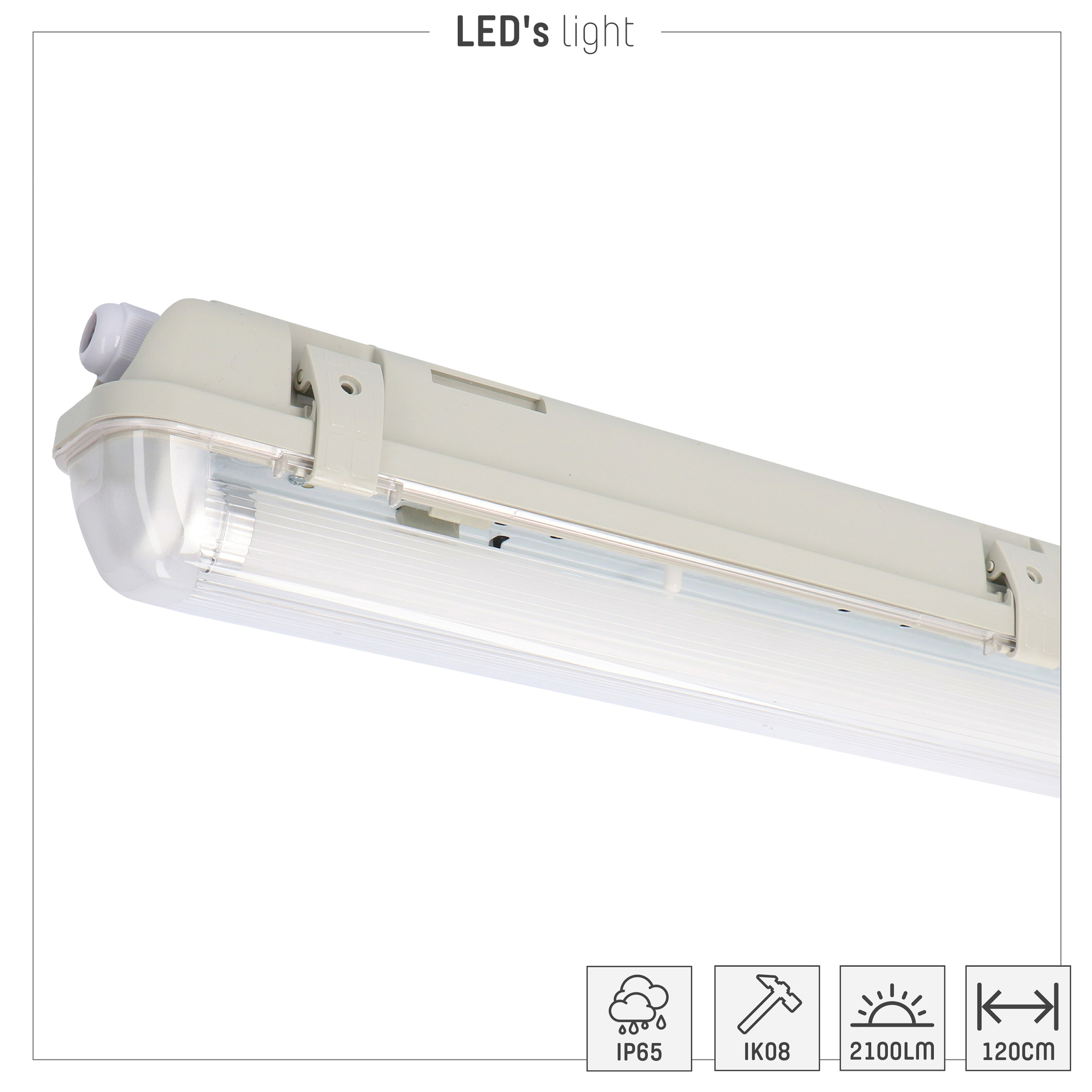 LED Wannenleuchte 120cm, 1x 14W bei leitermann.de günstig kaufen LED Wannenleuchte 120cm, 1x 14W