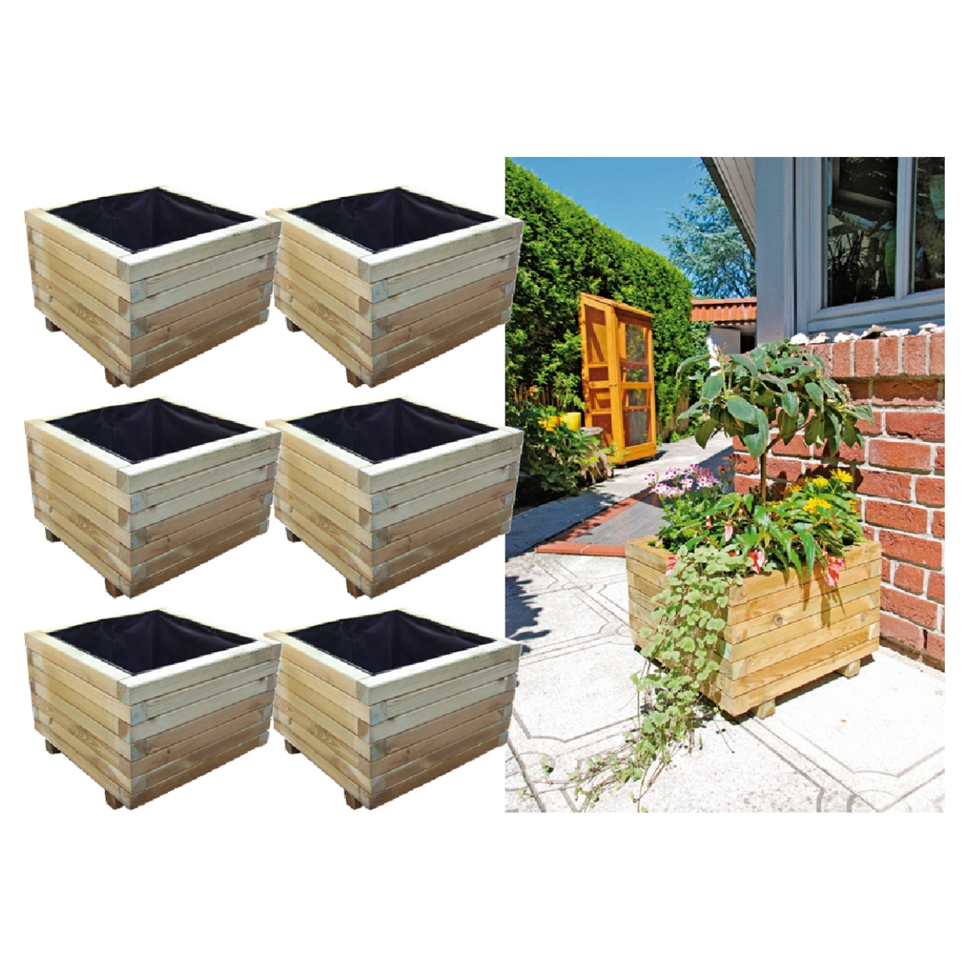 Blumenkasten Blumenkübel-Set MOBILE 4