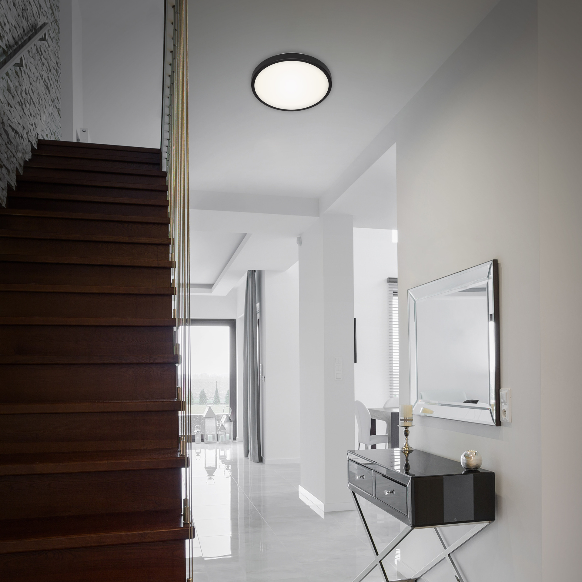 LED Deckenleuchte 1-flammig, schwarz