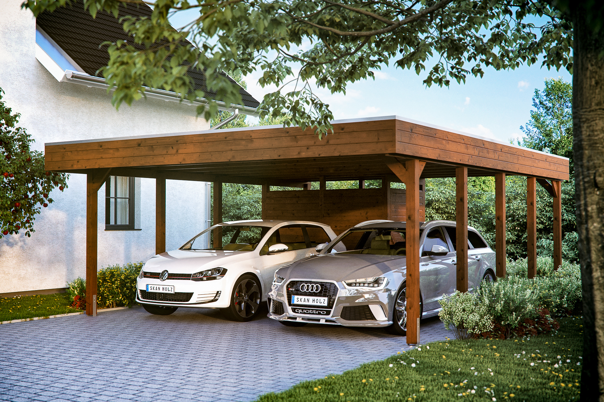 Carport Friesland Set m. Abstellraum bei leitermann.de günstig kaufen Carport Friesland Set m. Abstellraum