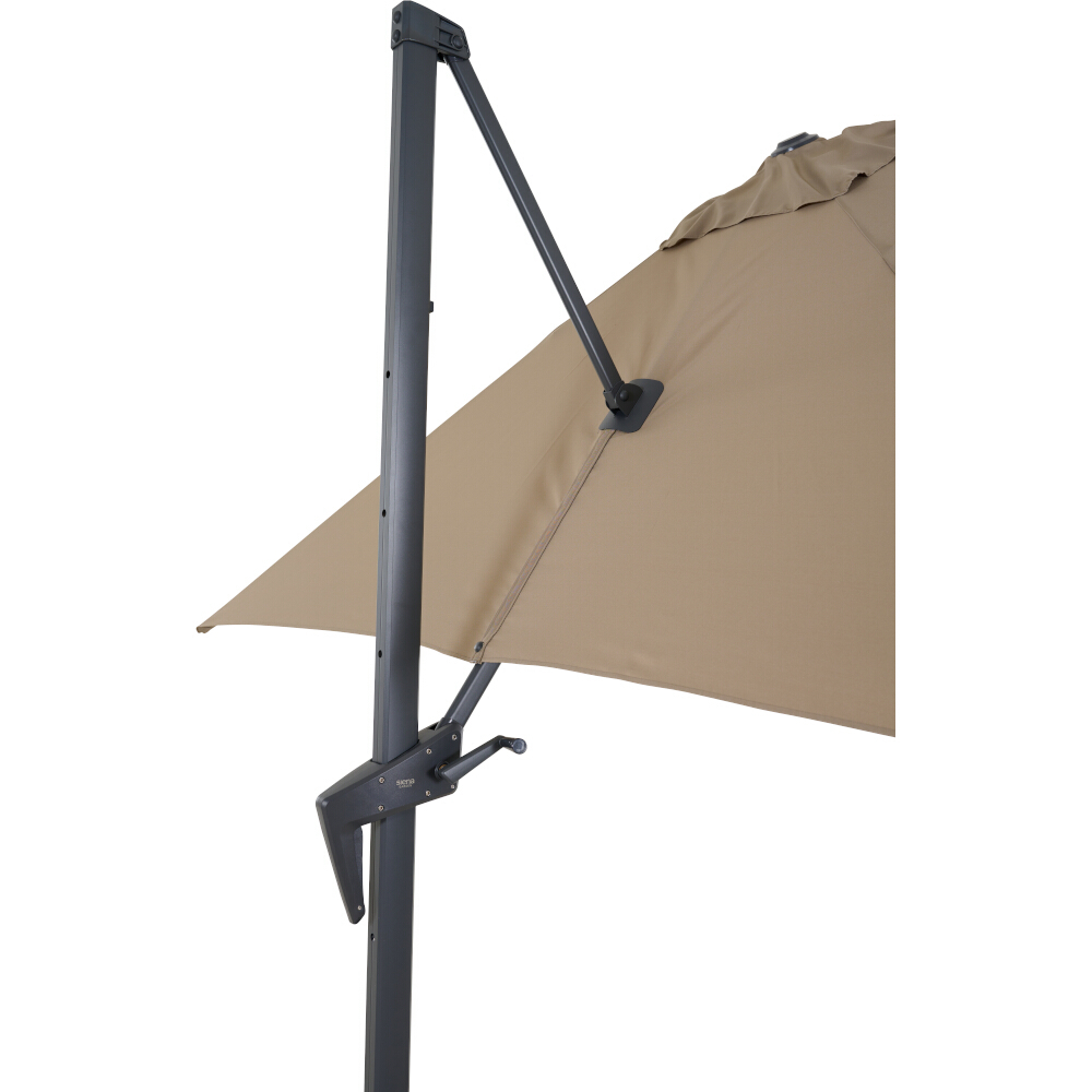 Vito Ampelschirm anthrazit/taupe 250 x 250 cm