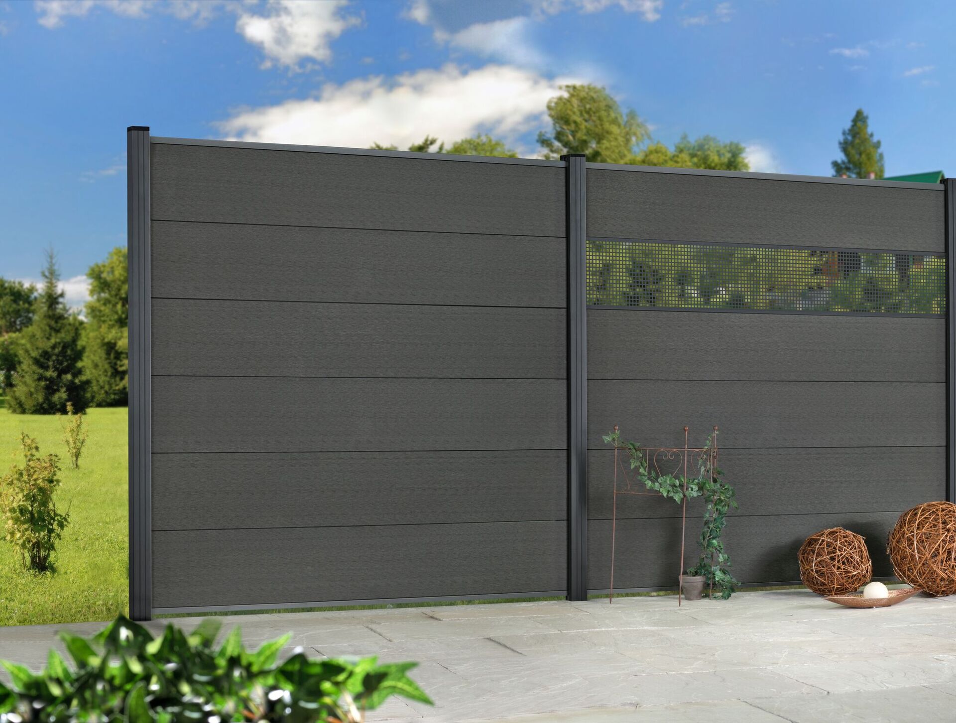 WPC Steckzaun Bohlen Turino, B179xH90cm bei leitermann.de günstig kaufen WPC Steckzaun Bohlen Turino, B179xH90cm