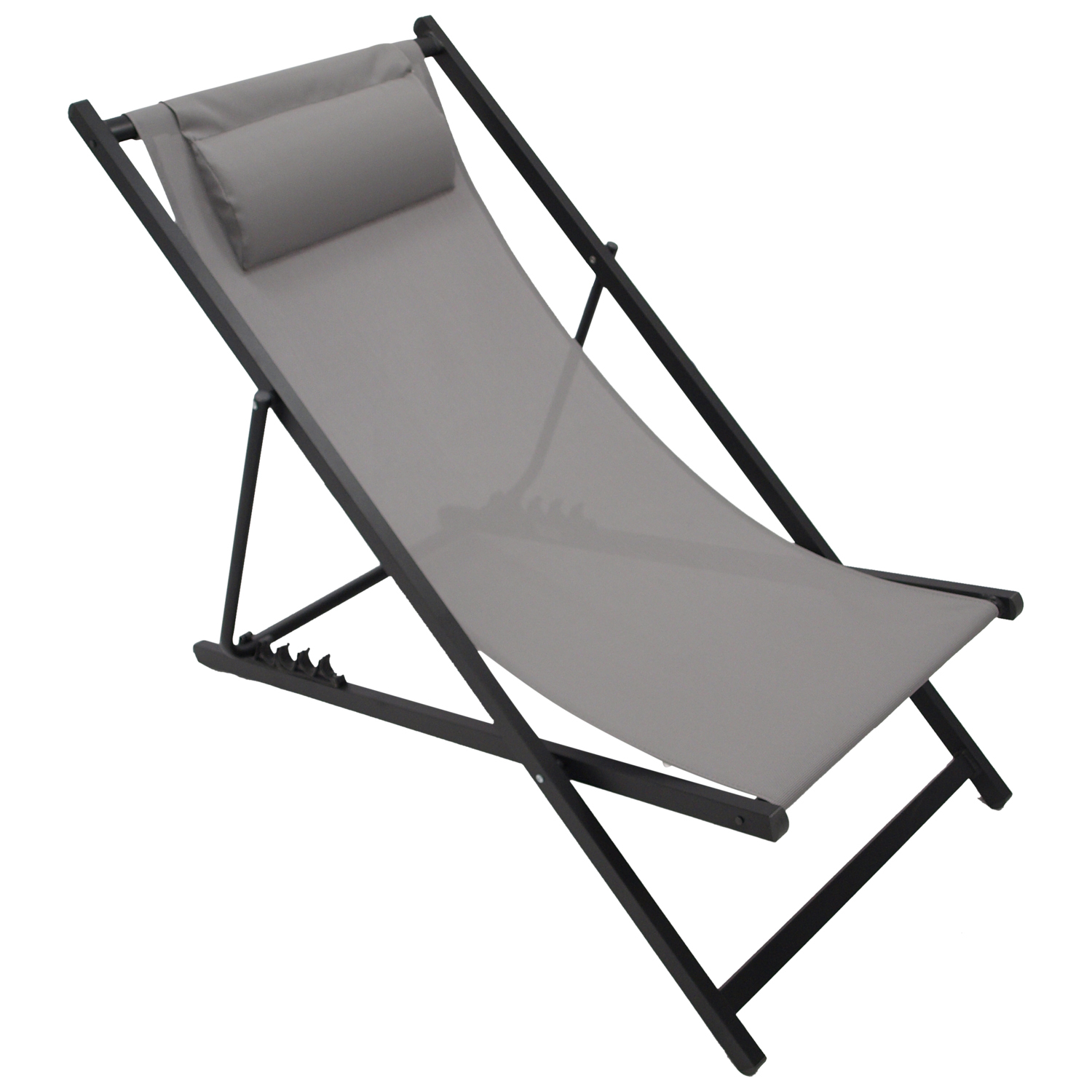 Liegestuhl 2-er Set Aluminium, Textilgewebe