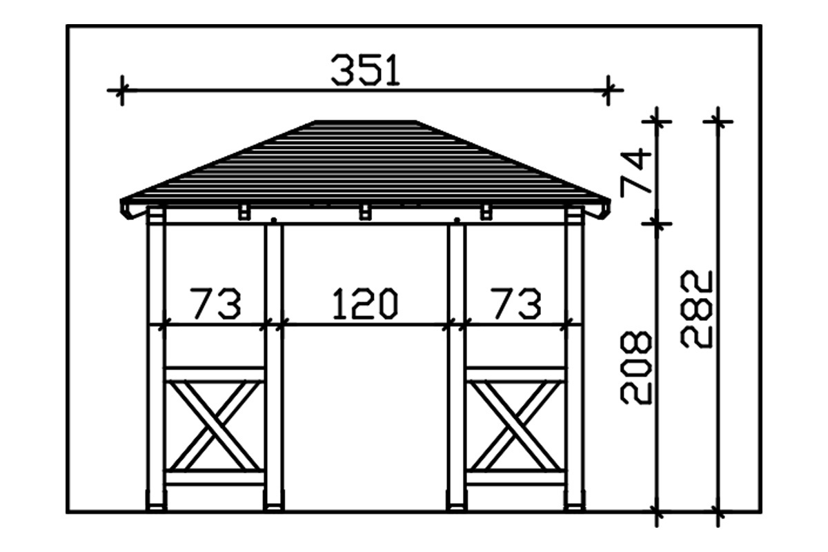 Vordach Wismar 7 Walmdach