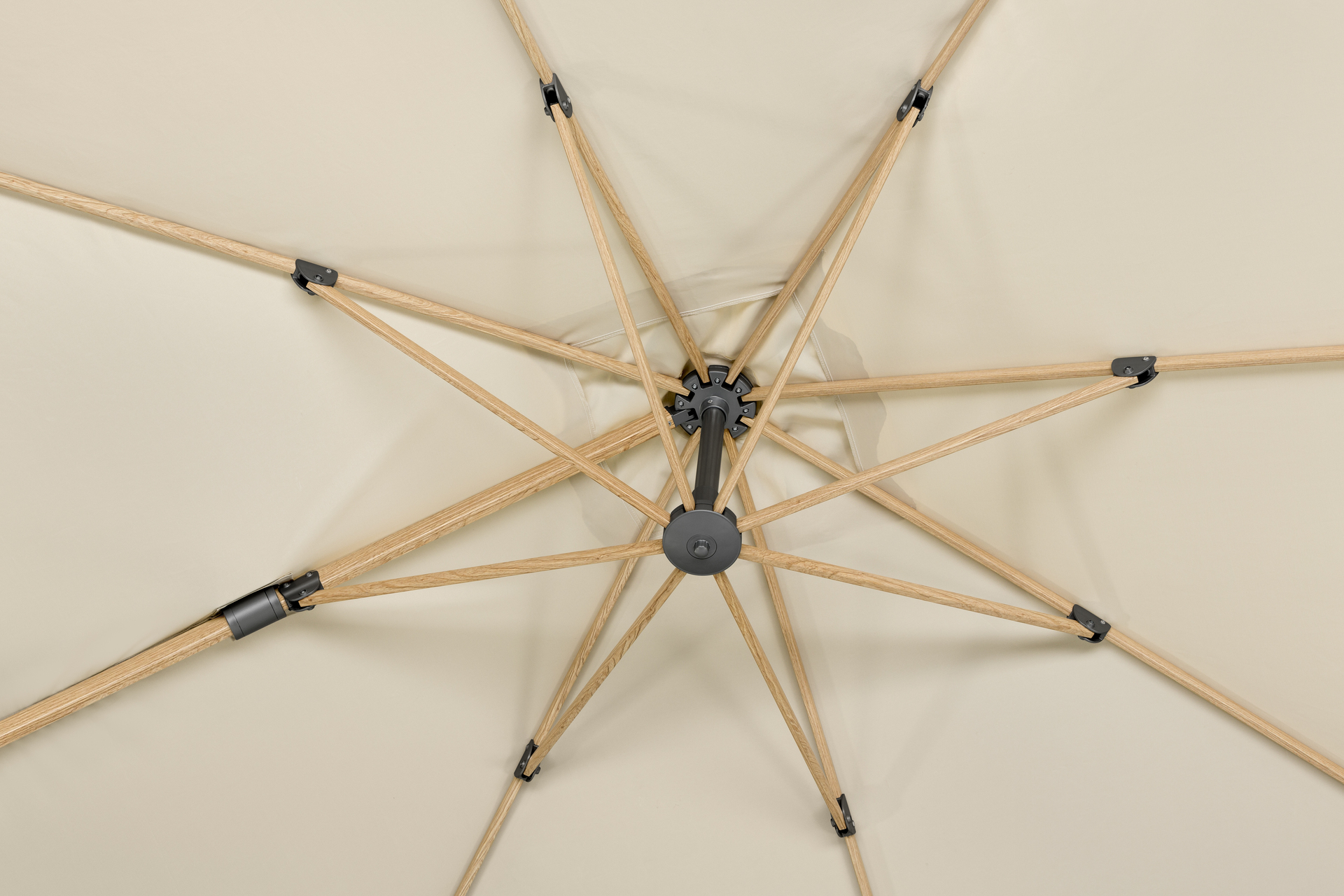 Ampelschirm Rhodos Twist Woody 300x300/8cm bei leitermann.de günstig kaufen Ampelschirm Rhodos Twist Woody 300x300/8cm