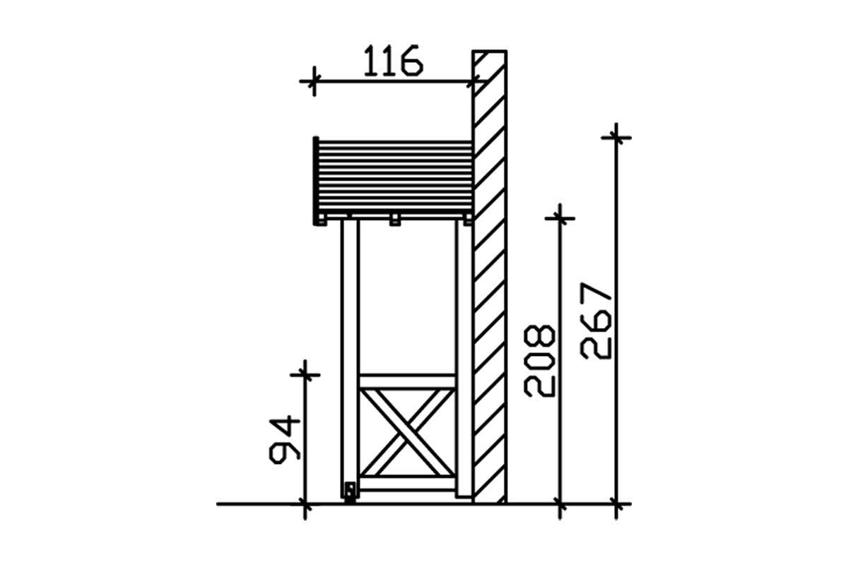 Vordach Siegen 4 Satteldach bei leitermann.de günstig kaufen Vordach Siegen 4 Satteldach