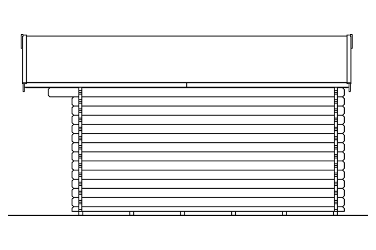 Gartenhaus Stavanger 1, mit Vordach 80cm natur