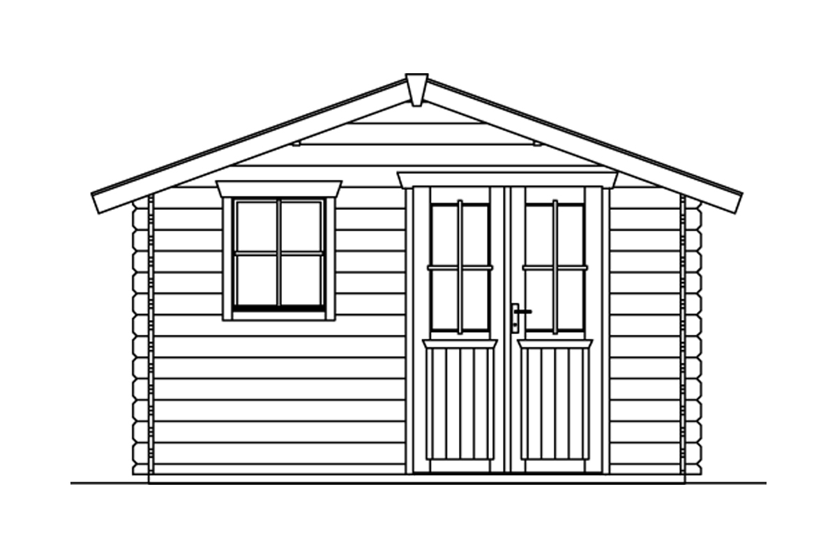 Gartenhaus Malaga , mit Vordach natur bei leitermann.de günstig kaufen Gartenhaus Malaga , mit Vordach natur