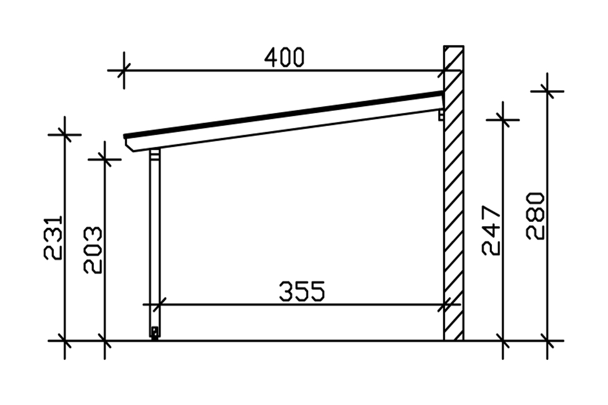 Terrassenüberdachung Andria bei leitermann.de günstig kaufen Terrassenüberdachung Andria