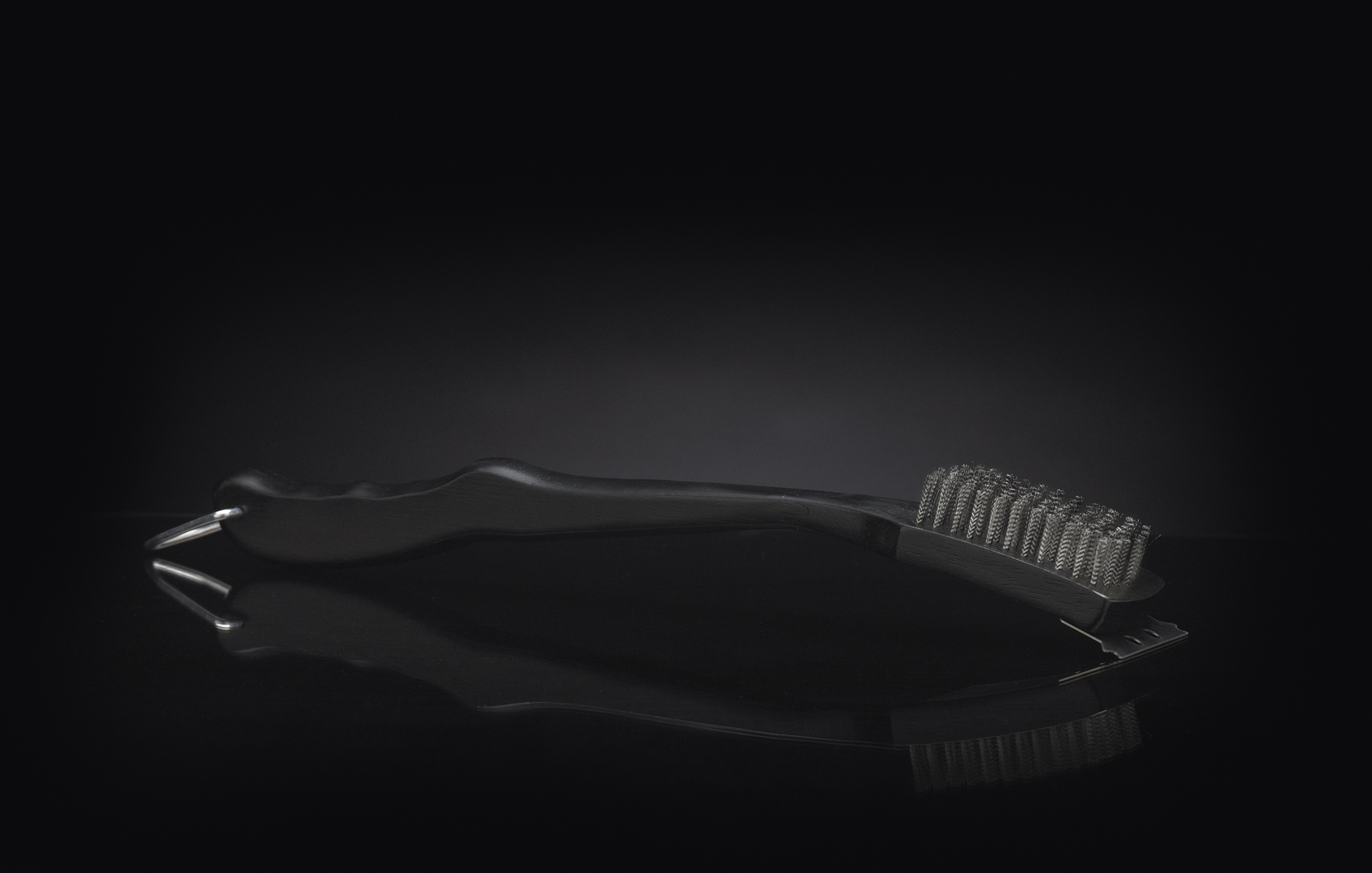 Grillbürste schwarz Edelstahl Borsten 18 zoll