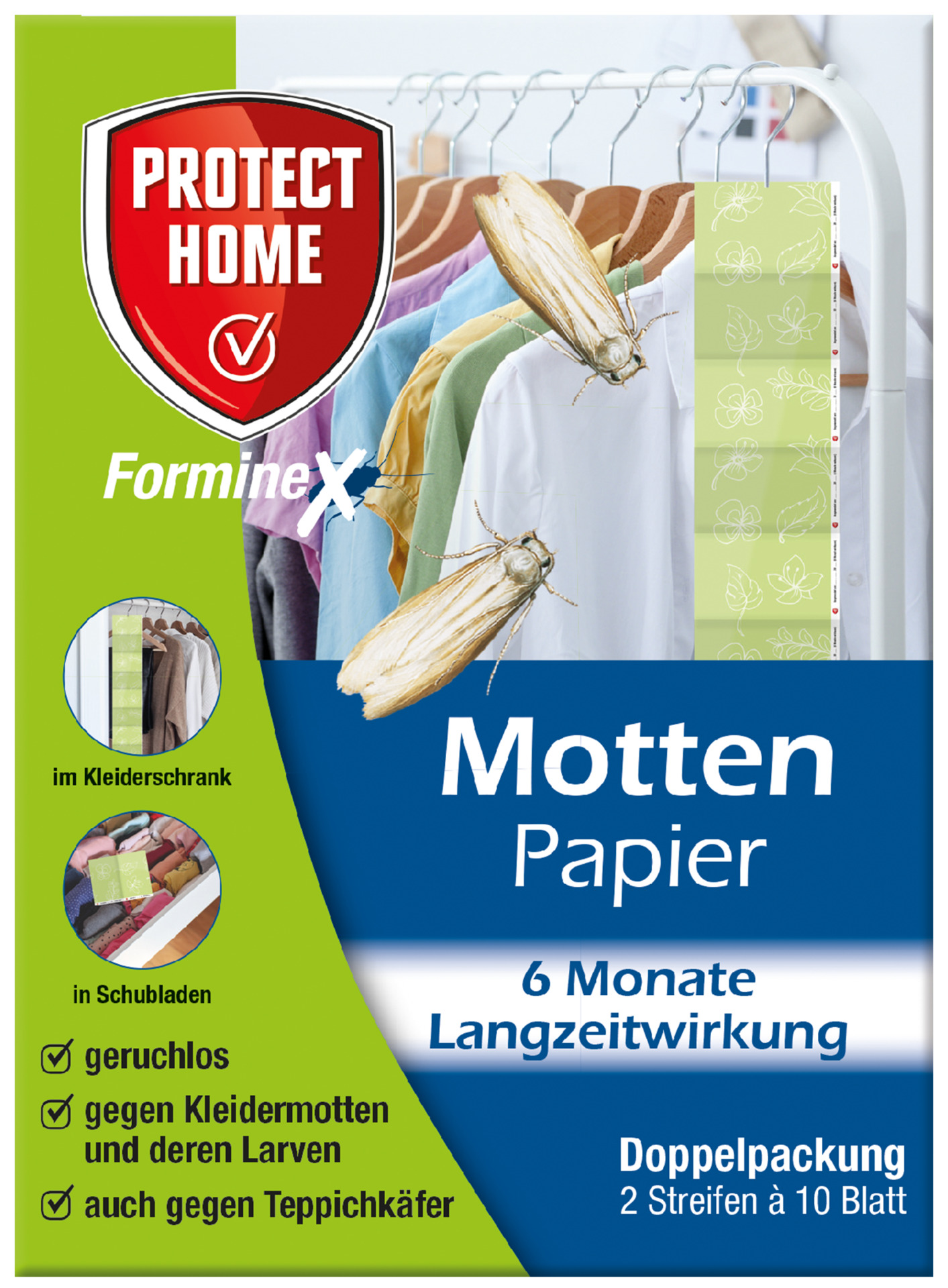 FormineX Motten-Papier, 2 Stück