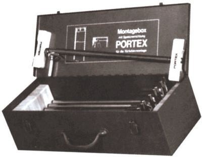 Montagebox mit 9 Portex-Spreizen