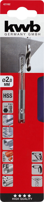 HSS-Bohrer 1/4 Zoll 6-kant