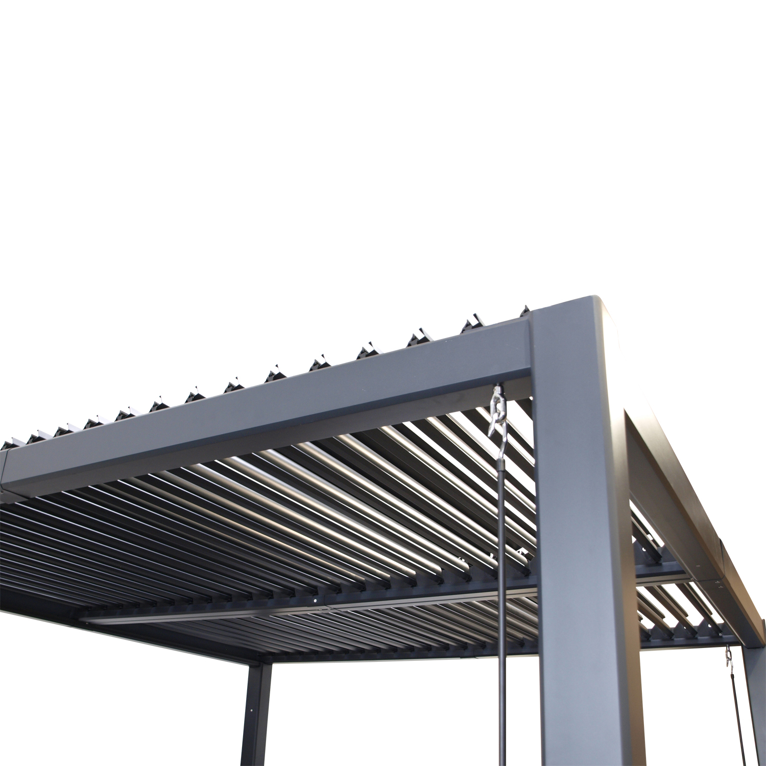 Pavillon BARACOA 3x3m, verstellbare Lamellen, Aluminium