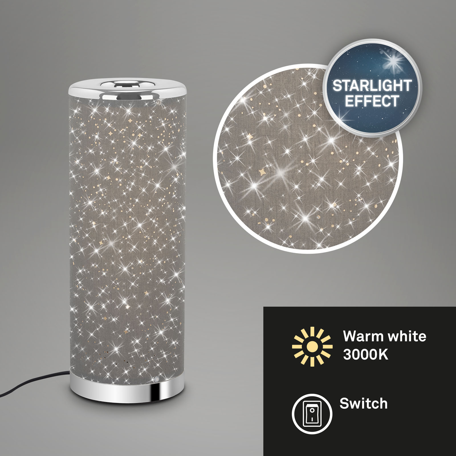 YOTA LED Tischleuchte Starlight-Effekt Ø 35,5cm