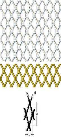 Streckmetallblech Aluminium goldfarbig