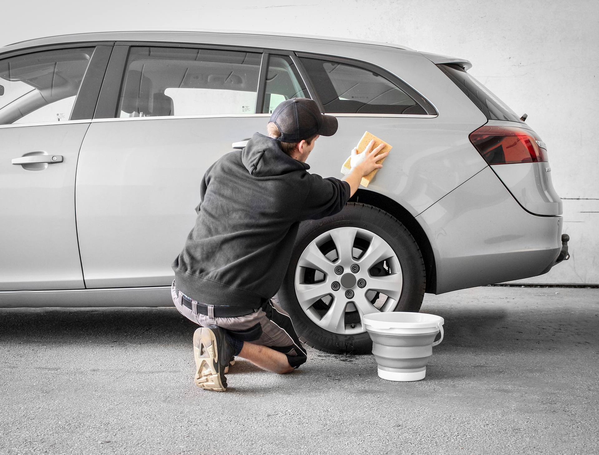 Faltbarer Silikoneimer