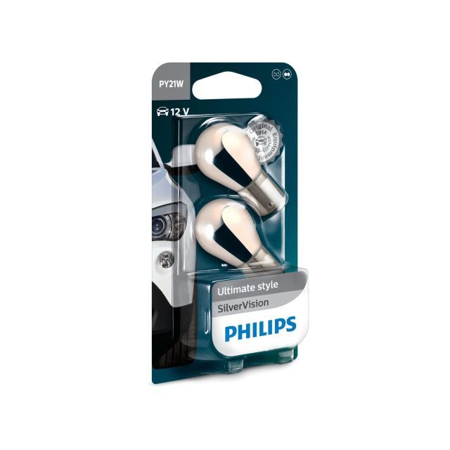 Philips PY21W Kugellampe Silver Vision