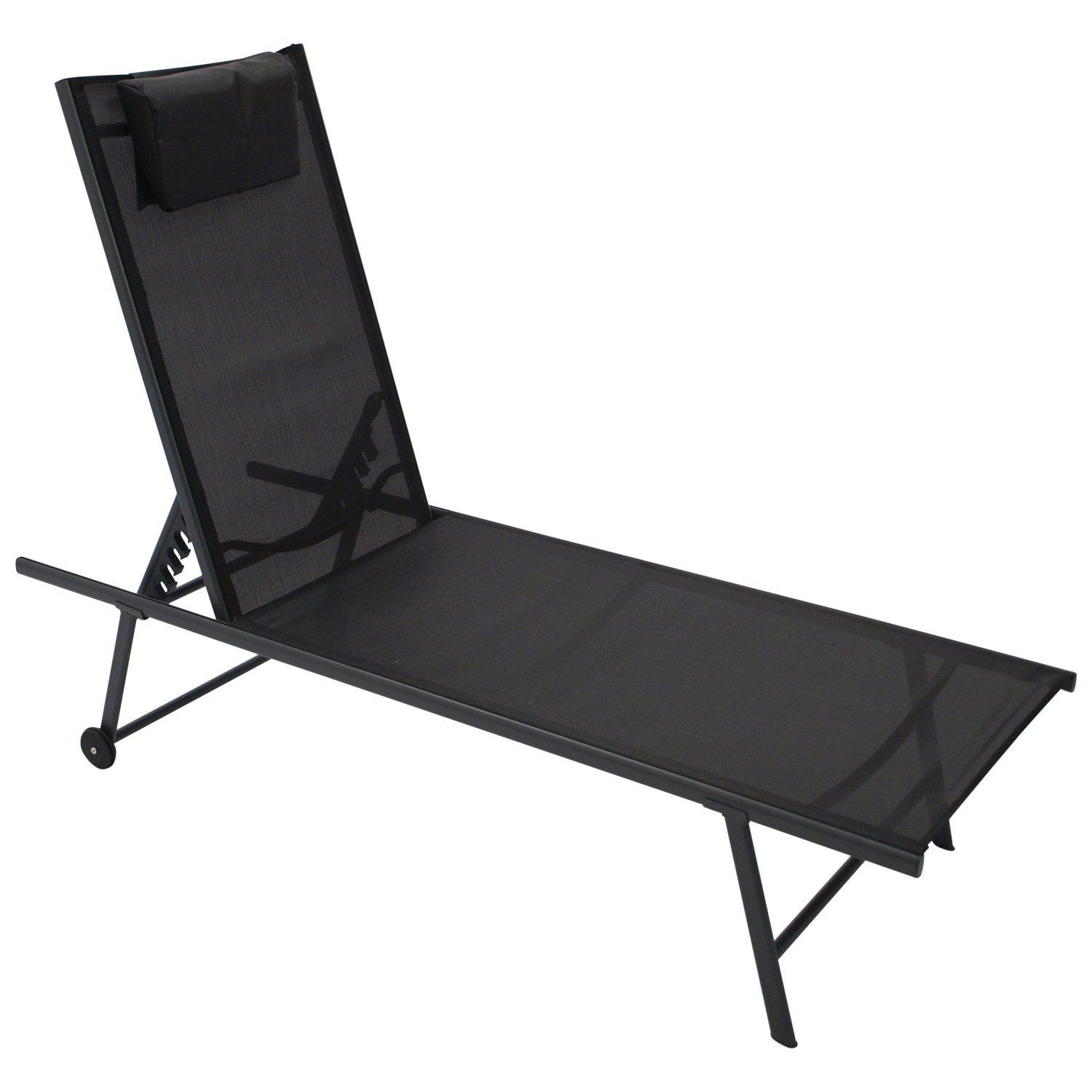 Gartenliege mit Rollen 2-er Set