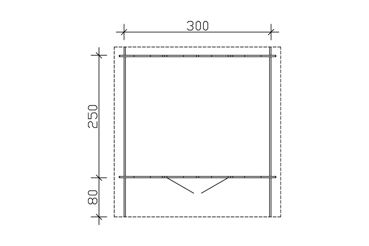 Gartenhaus Faro mit Vordach natur