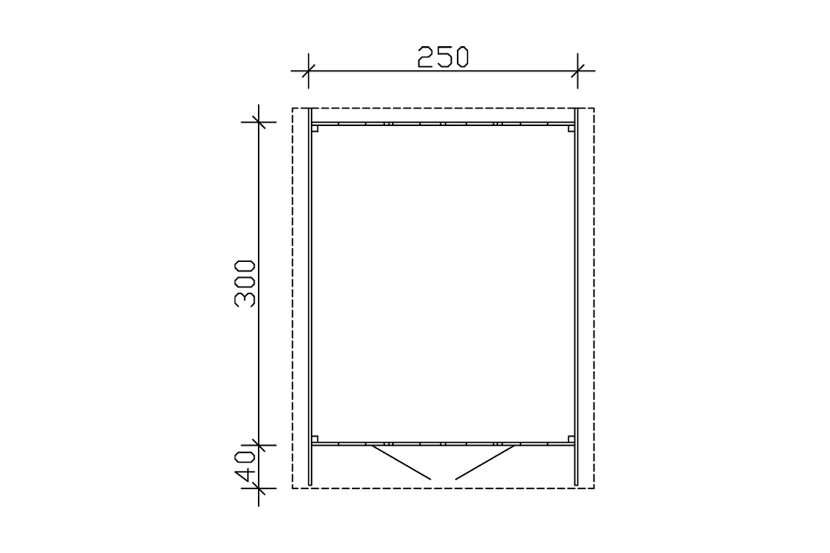 Gartenhaus Hengelo, 28mm 250 x 300cm