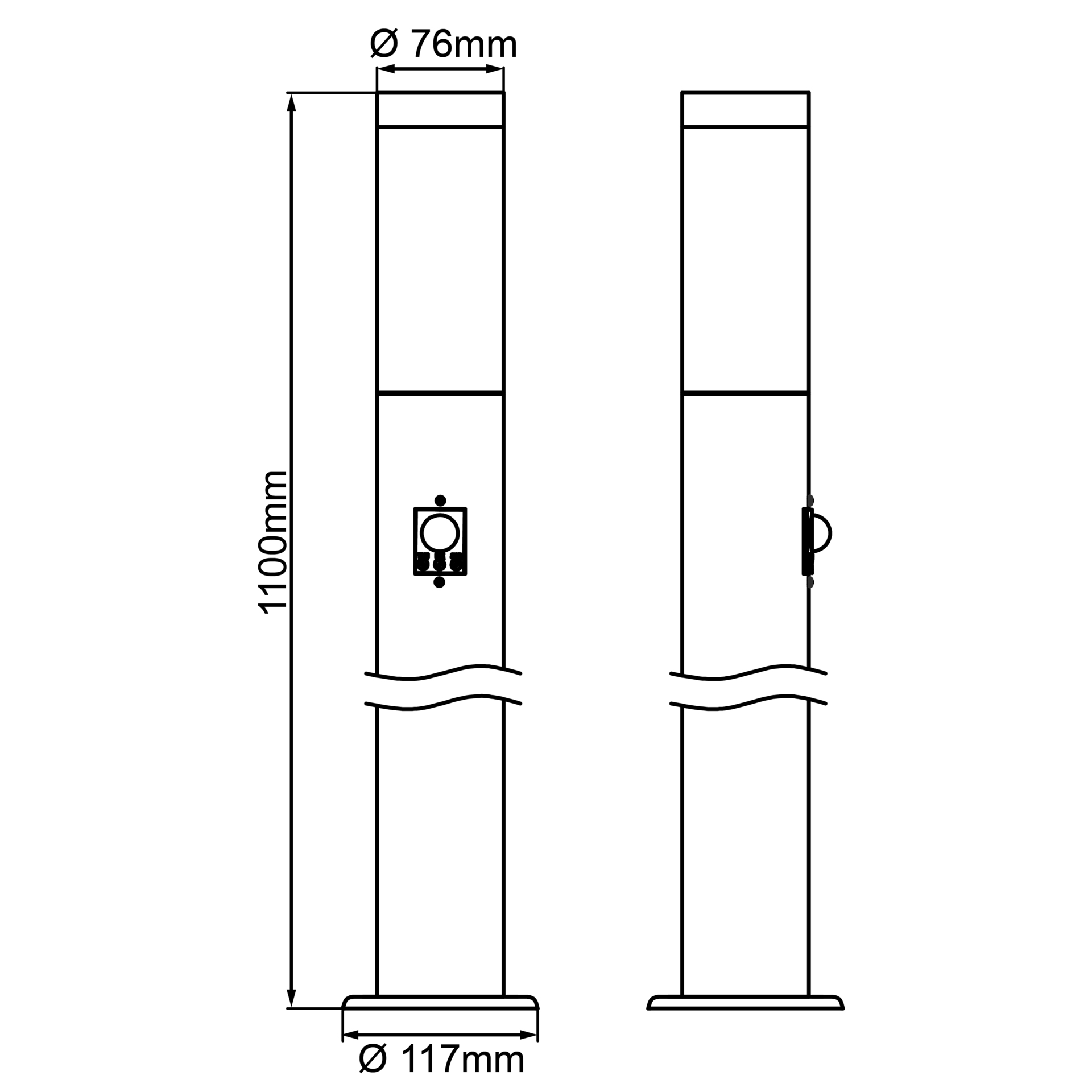 Dody Pollerleuchte schwarz bei leitermann.de günstig kaufen Dody Pollerleuchte schwarz