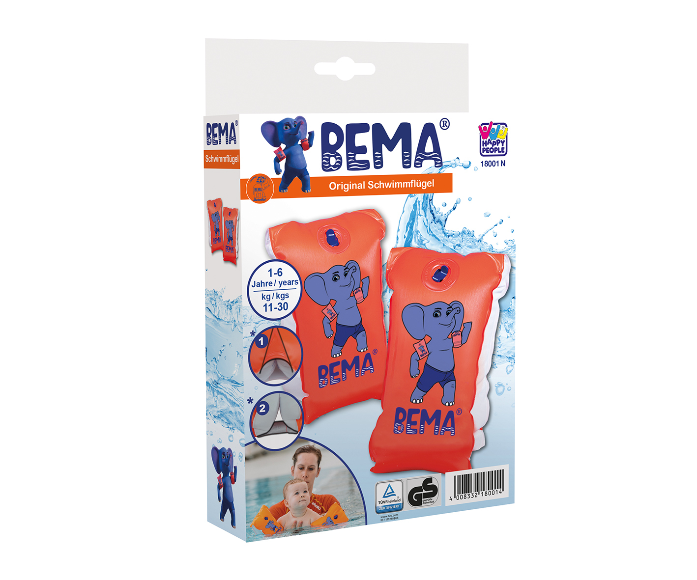 BEMA® Schwimmflügel, orange